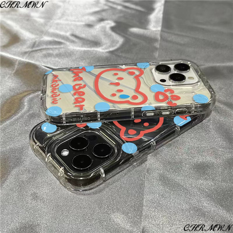 Ốp Điện Thoại Mềm Trong Suốt In Hình Gấu Hoạt Hình Dễ Thương Cho iPhone14promax8 Pink 1312 7 xr sins11 / / Apple / Line