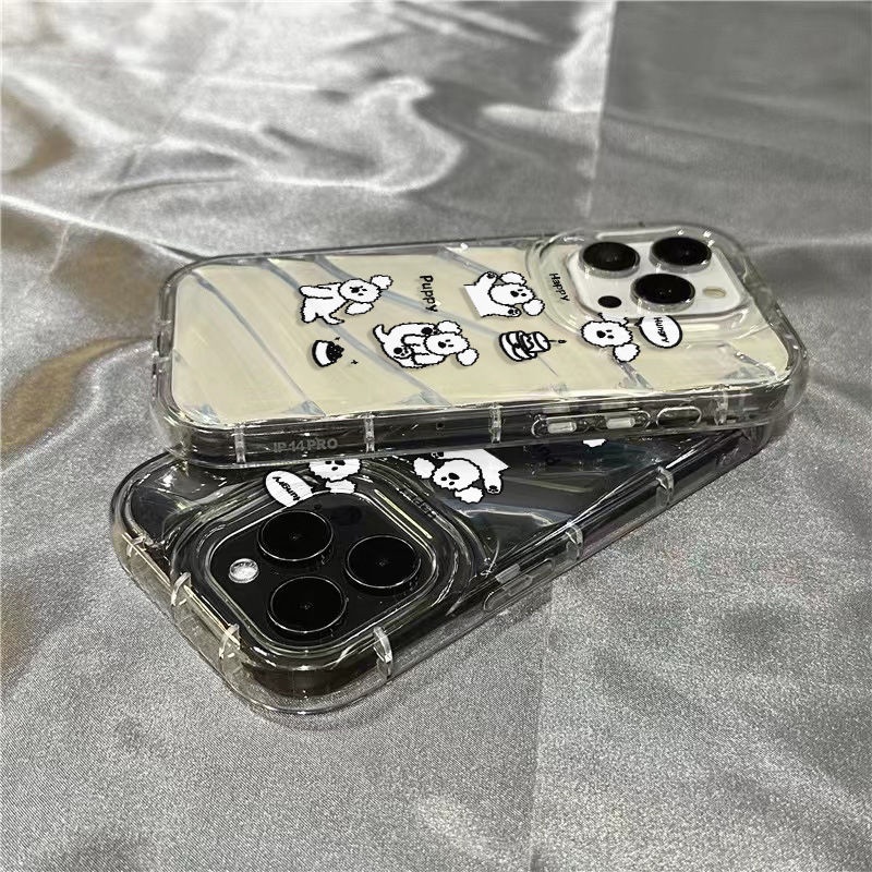 Ốp Điện Thoại Mềm Trong Suốt Hình Cún Và Bánh Kem Cho iPhone14promax 1312 / 11 7 / 8plus xr / sins 9Z4K