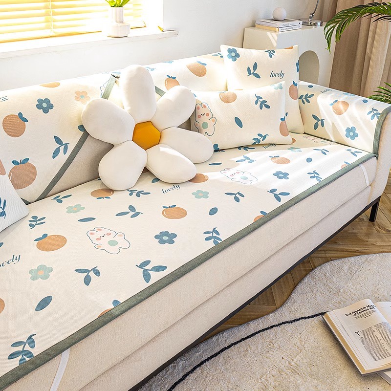 Vỏ Bọc Đệm Ghế Sofa Mùa Hè Bằng Lụa Lạnh Làm Mát Chống Trầy Đa Năng