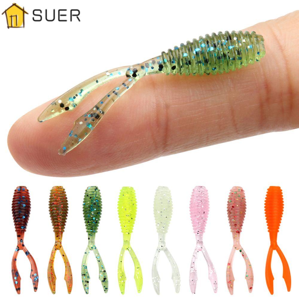 SUENIN Bộ 10 Mồi Câu Cá Silicone Phát Quang 36mm 0.3g