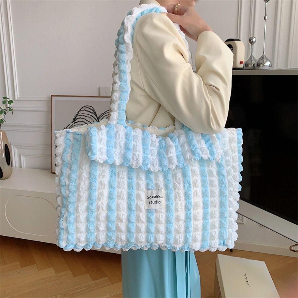 Túi Tote Đeo Chéo Vai Bằng Vải Cỡ Lớn Hình Đám Mây Thời Trang Cho Nữ