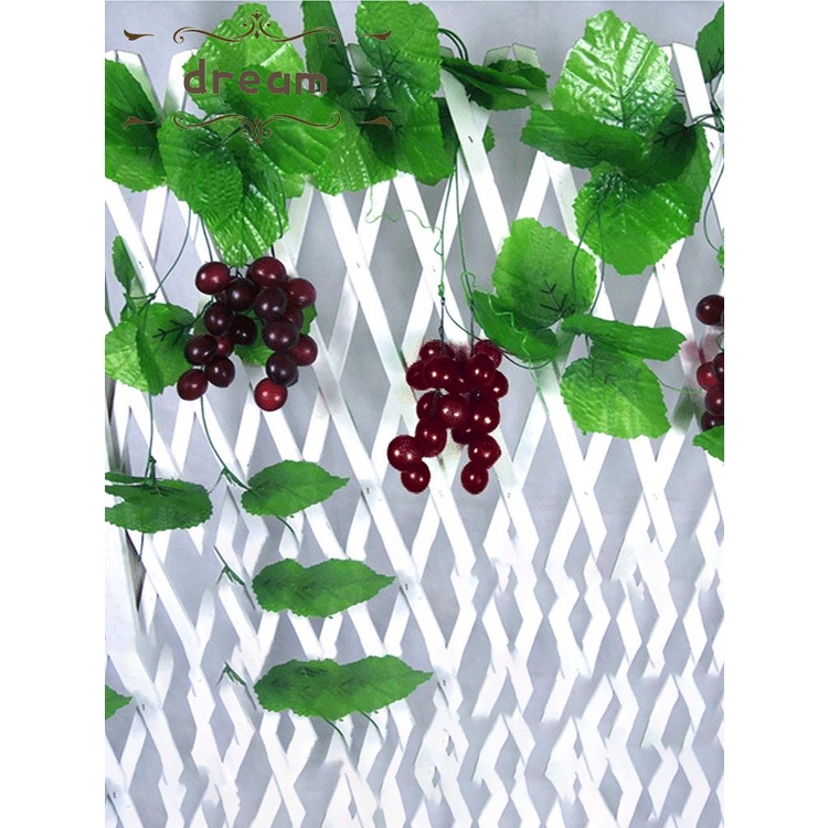 【DREAMLIFE】Grape Vines Plastic Simulation Fruits 4 Pieces Artificial Artificial Vines