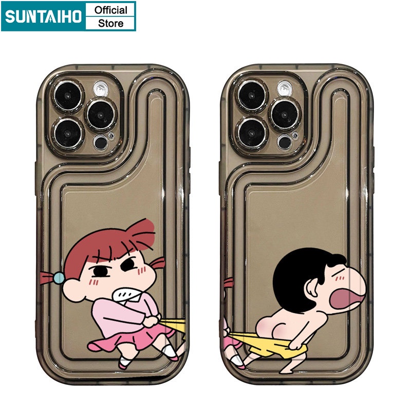 Suntaiho Ốp lưng iphone hài hước nam nữ cặp đôi trong suốt in hình hoạt Ốp Điện Thoại TPU Mềm chống bẩn Chống Sốc Cho iphone 15 14 13 12 11 pro max ip 7 8 plus iphon x xs xr xsmax