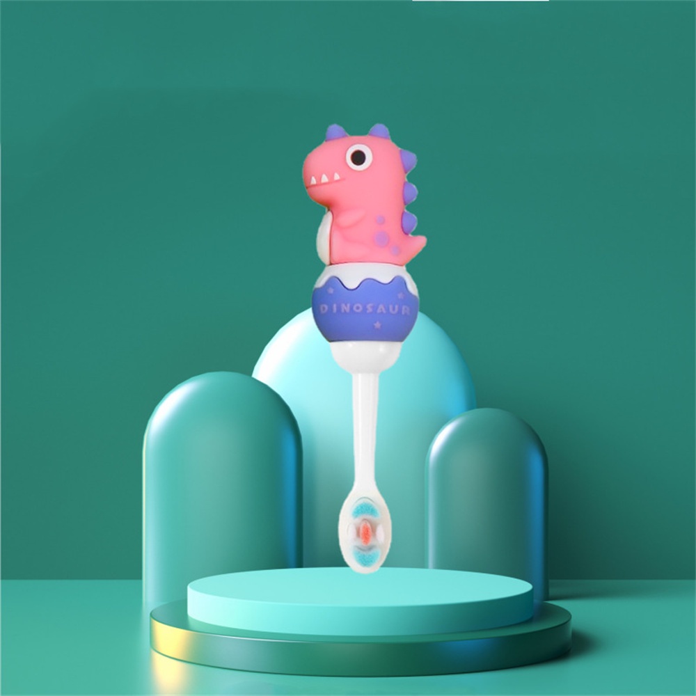 Bàn Chải Đánh Răng Trẻ Em Hoạt Hình Khủng Long Tay Cầm Ngắn Bàn Chải Đánh Răng Lông Mềm Đầu Nhỏ Đóng Gói Độc Lập Bàn Chải Đánh Răng Đặc Biệt Cho Bé homelove