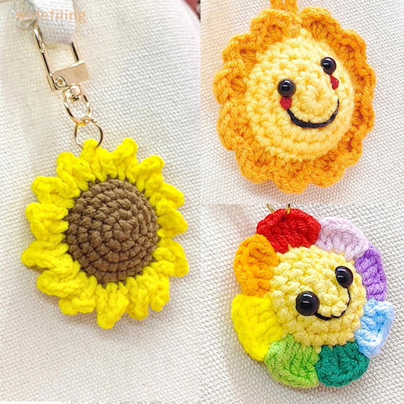 Móc Khóa Hình Hoa Hướng Dương Bằng Len Xinh Xắn
