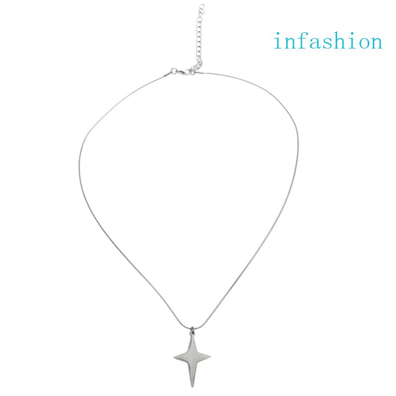 Vòng Cổ Choker Mặt Hình Thánh Giá Bốn Cánh Đơn Giản Cho Nữ