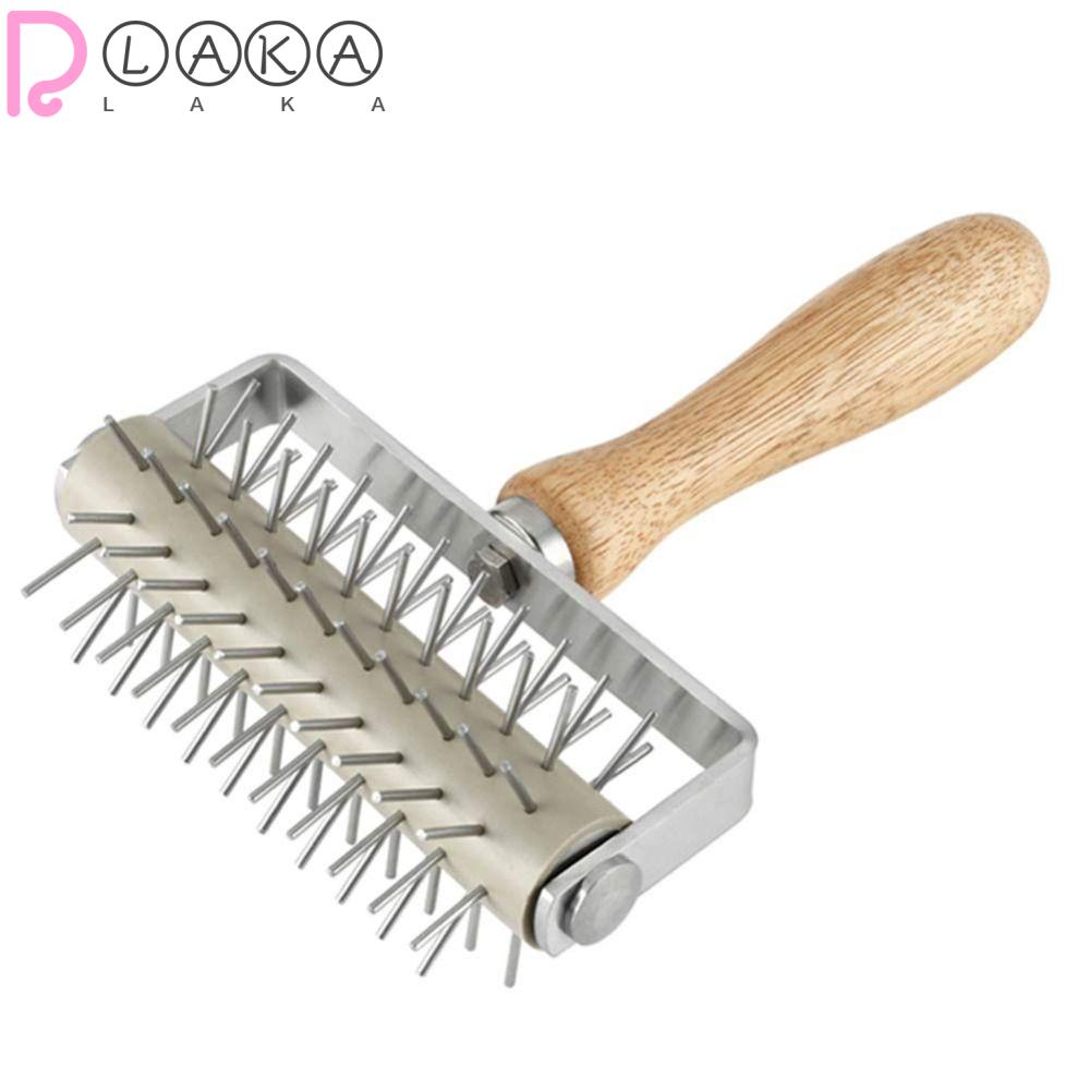 Cây Lăn Bột Làm Bánh Pizza Bằng Thép Không Gỉ Tay Cầm Bằng Gỗ Tiện Lợi Dành Cho Phòng Khách