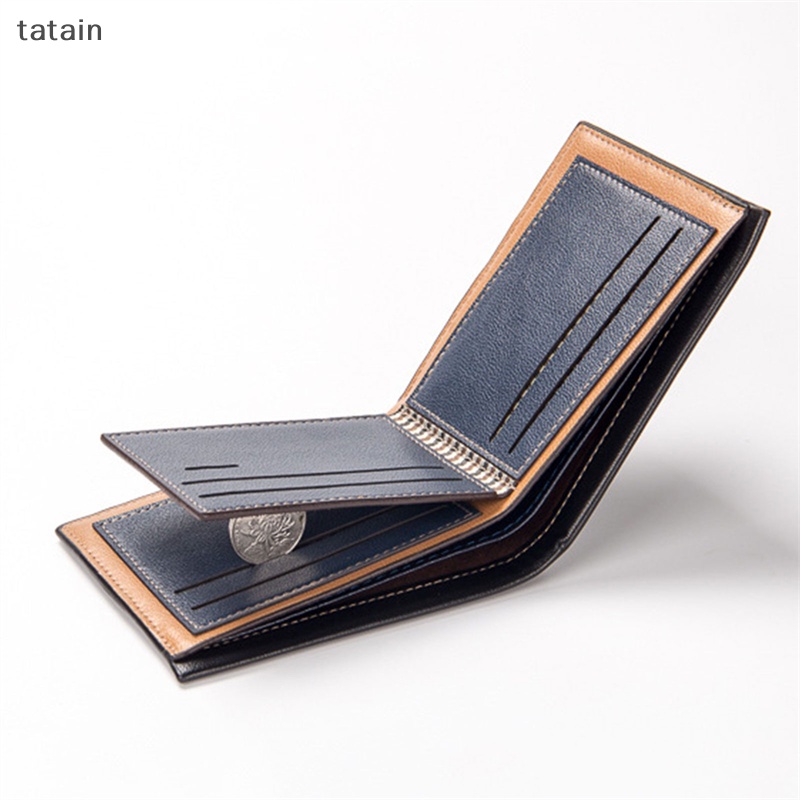 Ví Da PU Mỏng Màu Trơn Kiểu Công Sở Cá Tính Cho Nam