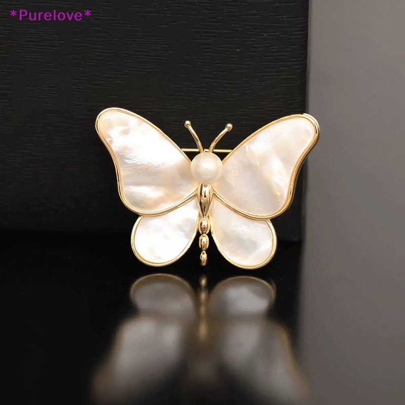 Ghim Cài Áo Hình Bướm Đính Ngọc Trai Giả Thời Trang Mùa Hè Cho Nữ Mới
