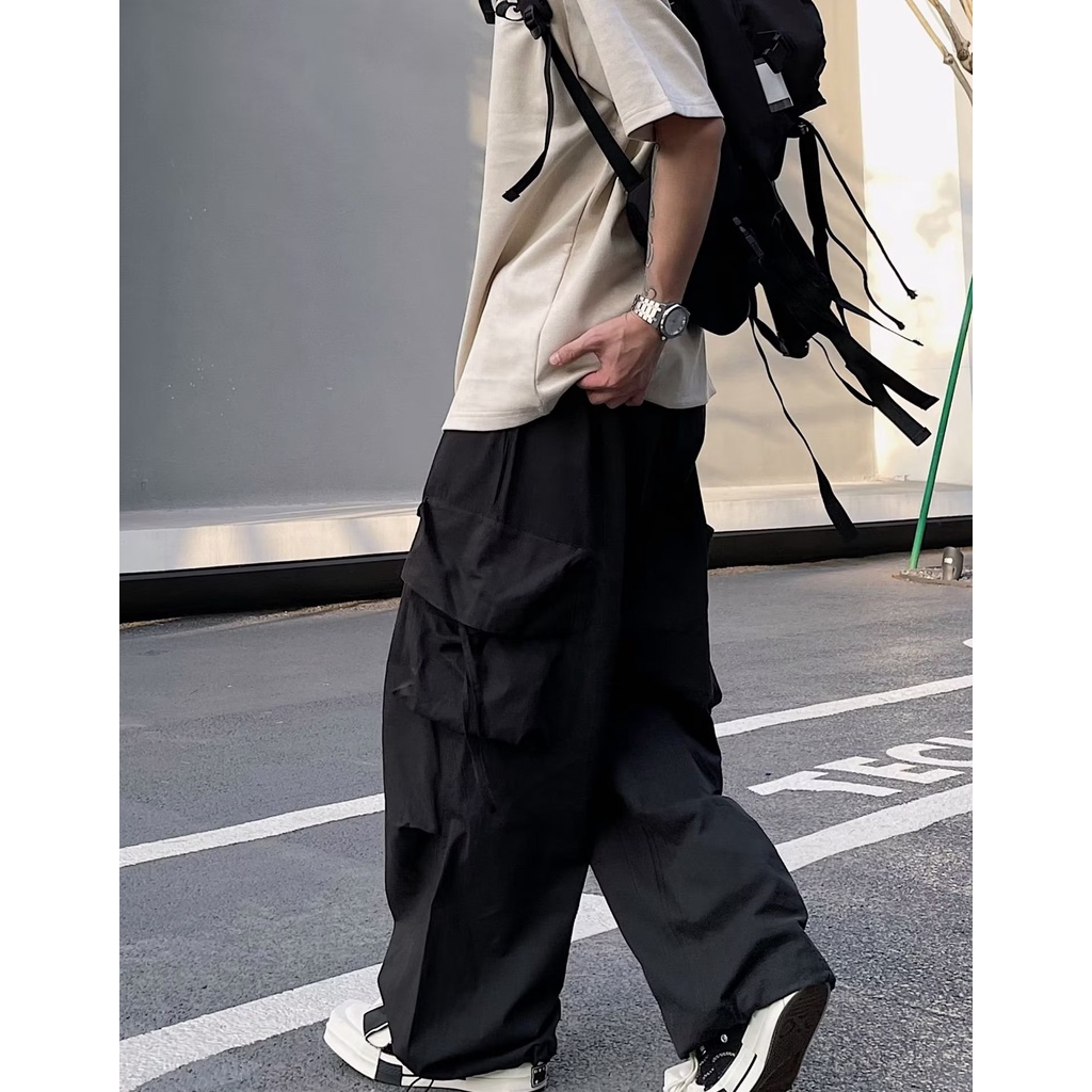 Quần Dài Ống Rộng Thời Trang Đường Phố Mùa Thu Mỹ Cổ Điển Mới Cho Nam Và Nữ