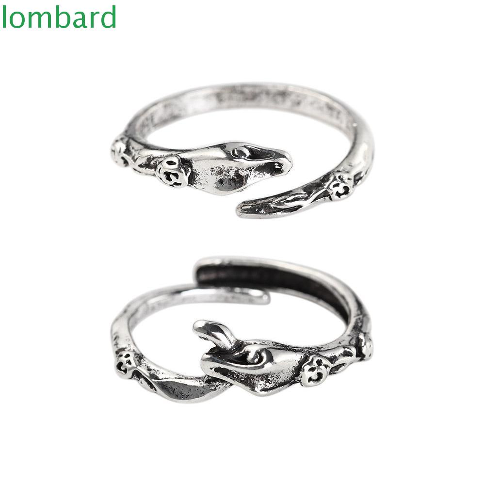 LOMBARD Nhẫn Hở Phong Cách Gothic Hàn Quốc Cá Tính Cho Nam Và Nữ