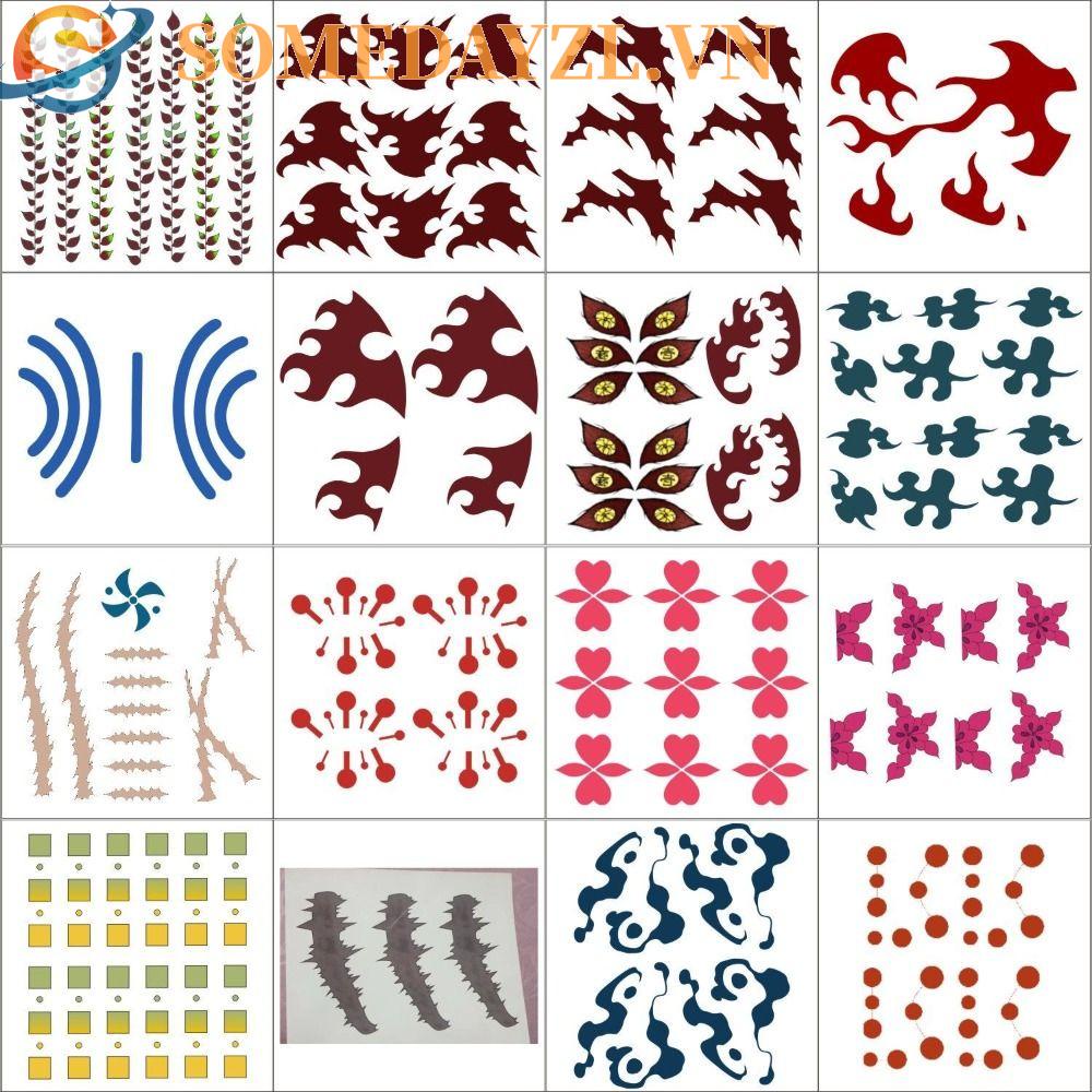 SOMEDAYZL Hình Xăm Dán Tạm Thời Họa Tiết Anime Chống Nước Dùng Một Lần