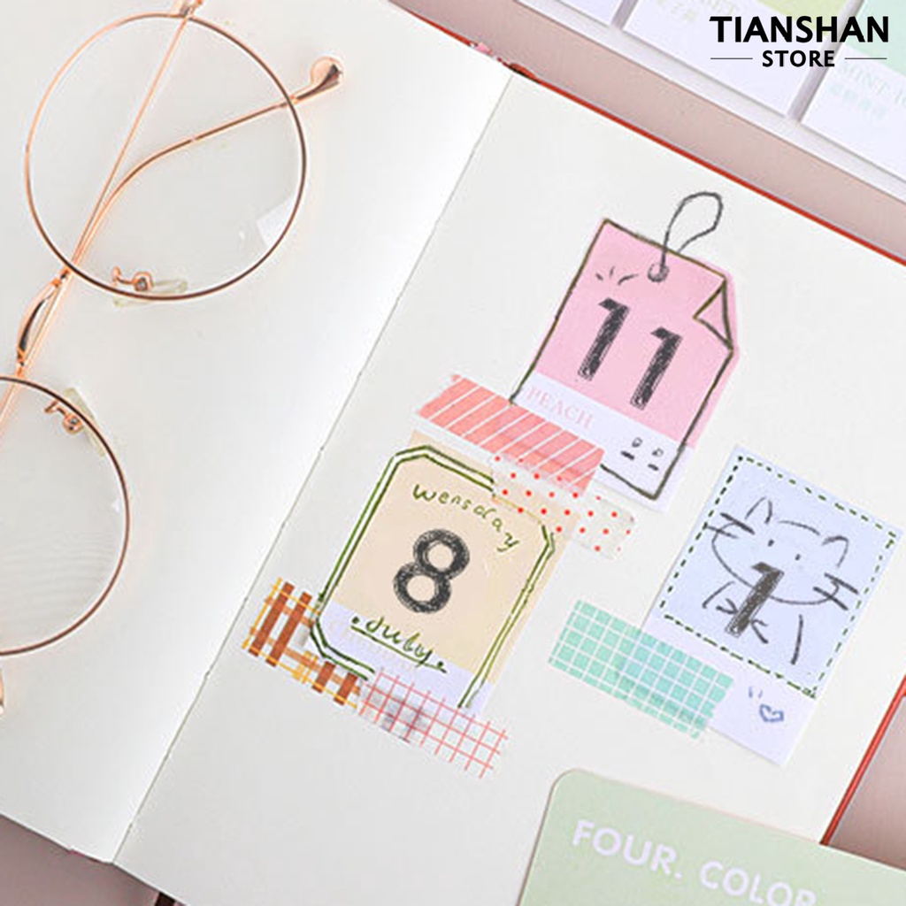 Set 80 Giấy Ghi Chú Đánh Dấu Trang Sách Di Động Đáng Yêu Có Thể Tháo Gỡ Trang Trí Trường Học