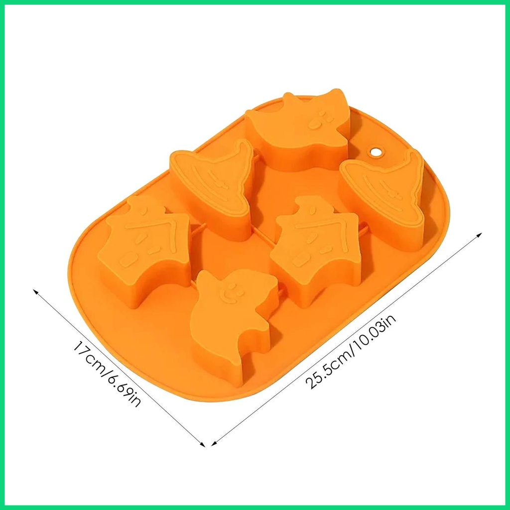 Khuôn Silicone Cấp Thực Phẩm Hình Ma 3D Làm Bánh Sô Cô La / Đá Viên Jello DIY