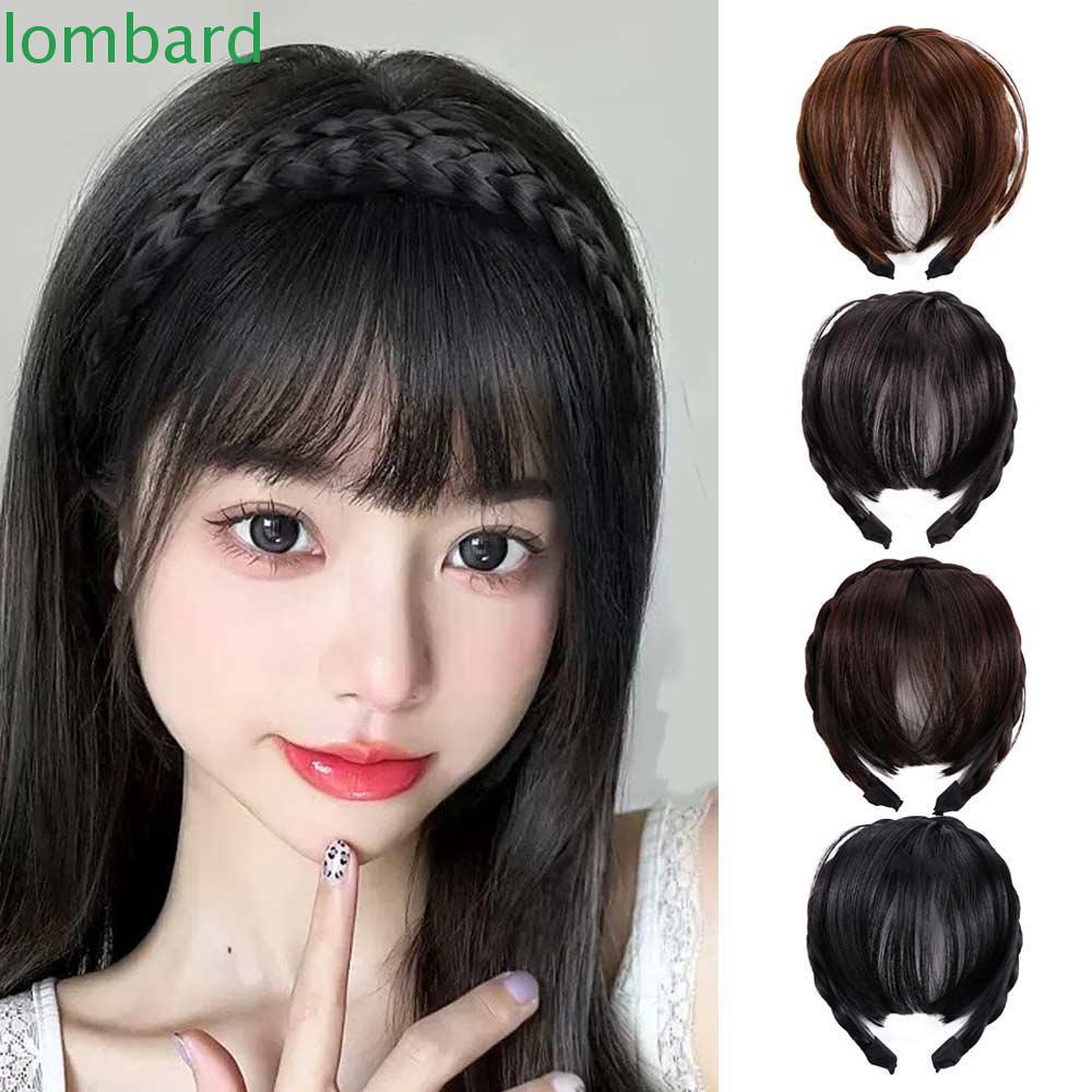 LOMBARD Tóc Mái Giả Vô Hình Bằng Sợi Tổng Hợp Chịu Nhiệt Dành Cho Nữ