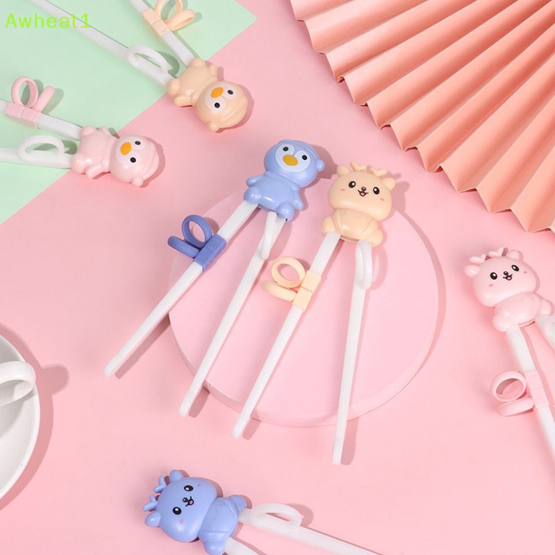 1 Cặp Đũa Tập Ăn Họa Tiết Hoạt Hình Dễ Thương Cho Bé Mới