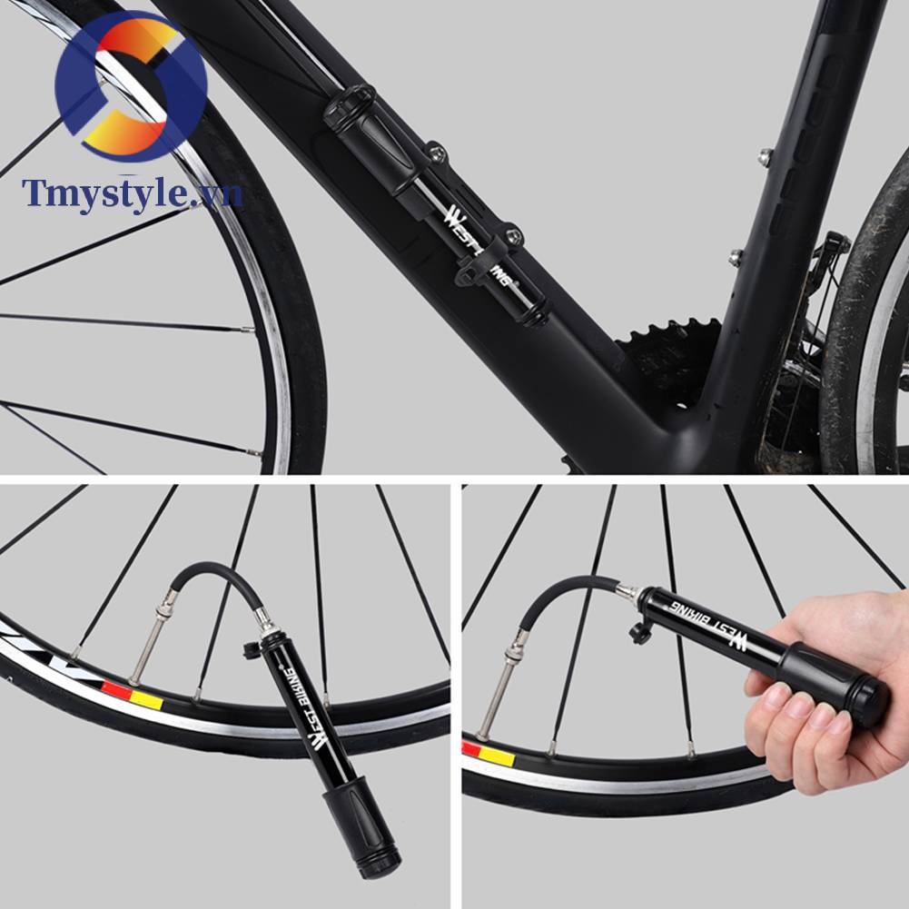 Ống Bơm Xe Đạp Mini 100PSI Có Vòi Tiện Dụng