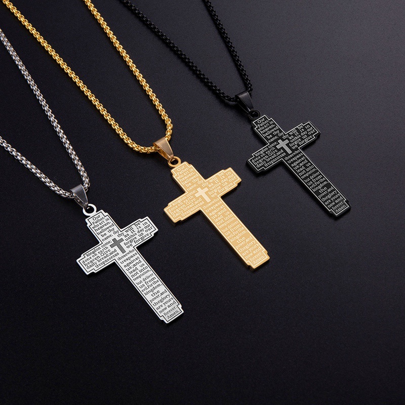 Ygt Vòng cổ Bằng Thép Không Gỉ Mặt Thánh Giá Thời Trang Dành Cho Nam