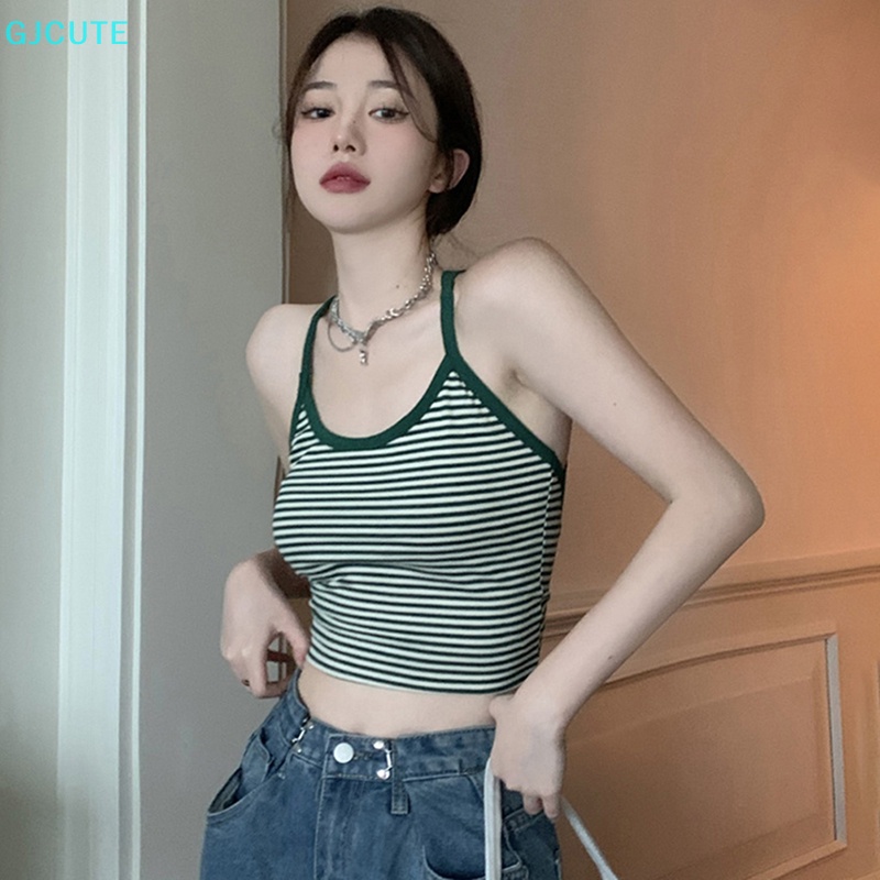 Áo thun nữ GJCUTE không tay ôm dáng vừa vặn hở lưng gợi cảm thường ngày mùa hè