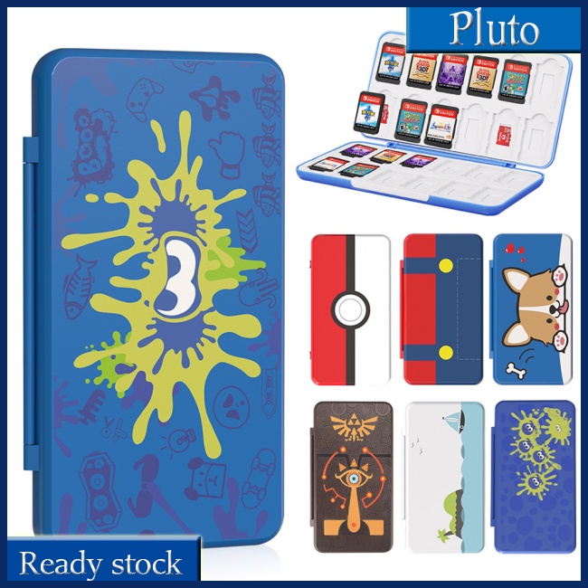 Hộp Đựng Thẻ Chơi Game Nintendo Switch 24 Trong 1 Bằng Silicon 3d