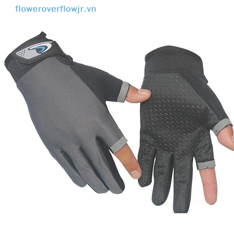 Găng Tay Chống Trượt Hai Ngón Thoáng Khí Bền Bỉ Dùng Khi Đi Câu Cá / Đạp Xe