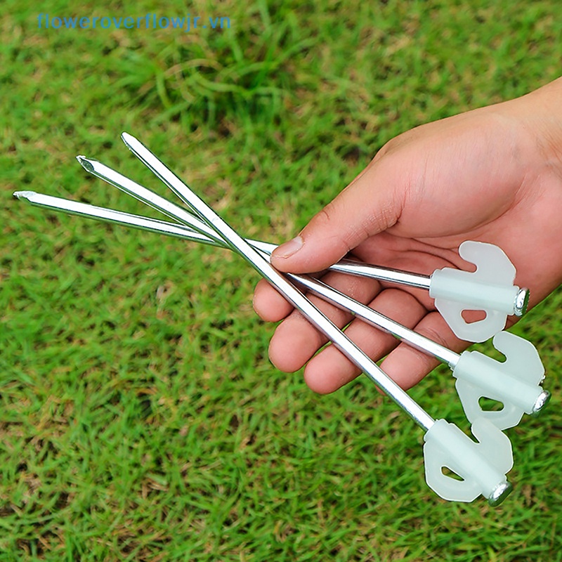 Cọc Cố Định Lều Dạ Quang Xoắn Ốc Bằng Thép