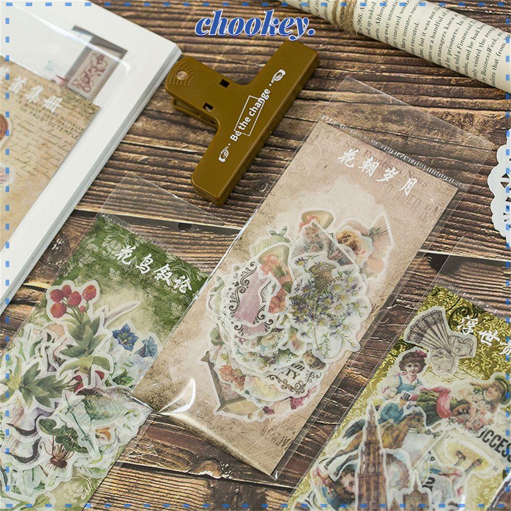CHOOKEY Bộ 60 Sticker Dán Trang Trí Sổ Tay DIY Hình Cây Cối Xinh Xắn