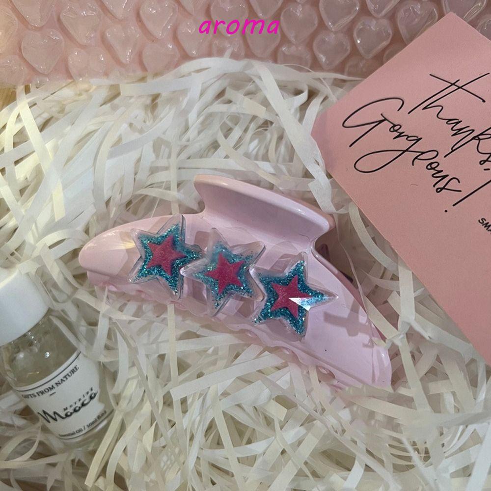 AROMA Kẹp Tóc Hình Ngôi Sao Năm Cánh Thời Trang Hàn Quốc Cho Nữ Y2k