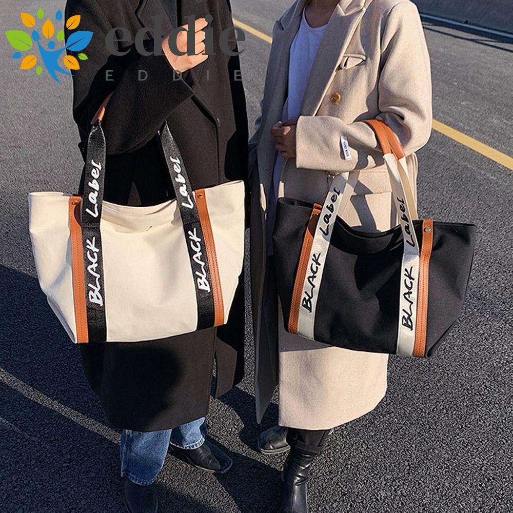 26EDIE Túi Xách Canvas Cỡ Lớn In Chữ Thời Trang Cho Nữ