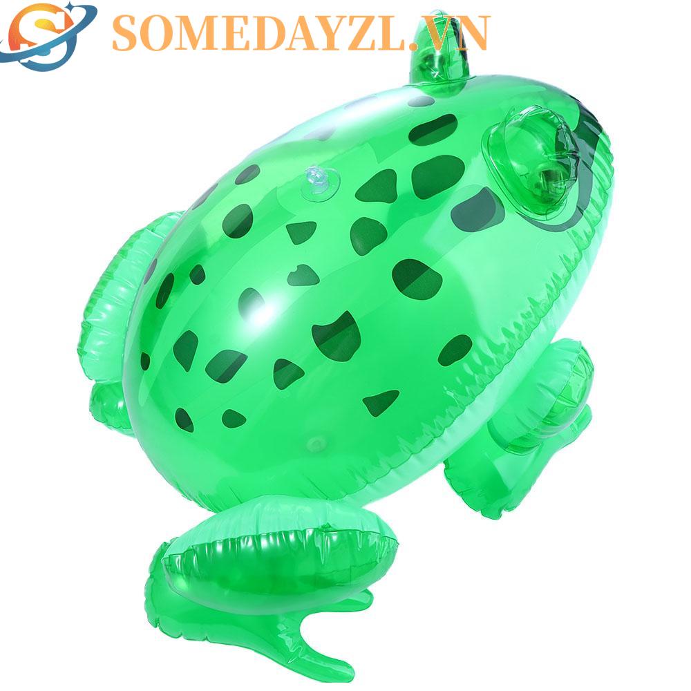 SOMEDAYZL Đồ Chơi Bơm Hơi Hình Chú Ếch Hoạt Hình Có Đèn Nhấp Nháy Vui Nhộn Trang Trí Tiệc Sinh Nhật / Lễ Hội