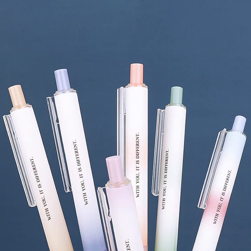 Set 6 Bút Mực Đen Ngòi 0.5Mm Có Thể Thu Gọn Tiện Dụng