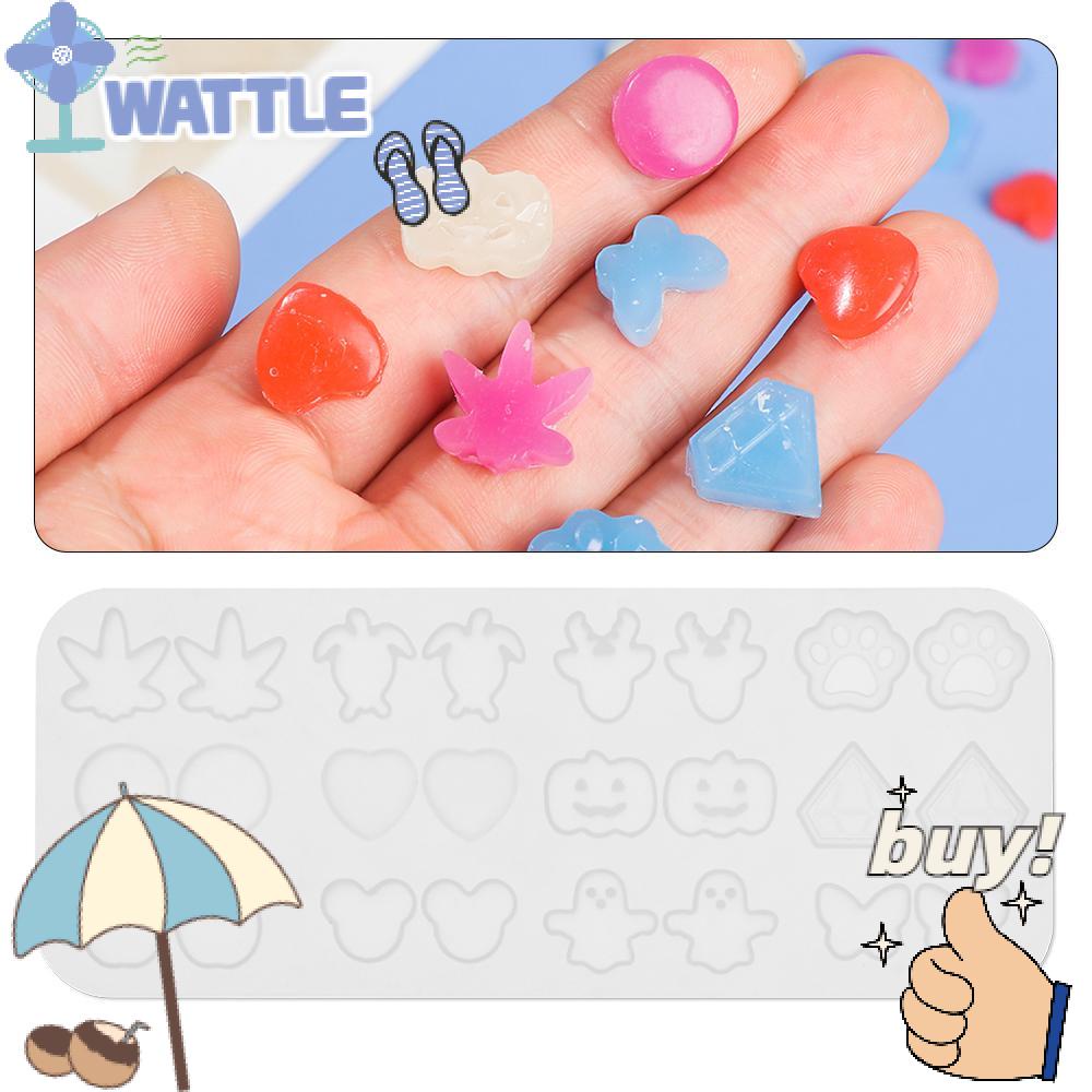 WTTLE Khuôn Silicone Trong Suốt Làm Bông Tai Handmade