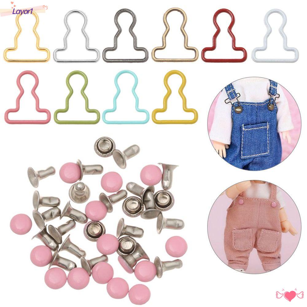 LAYOR1 Set 20 Nút Thắt Lưng Hình Hồ Lô Mini Bằng Kim Loại Dành Cho Búp Bê
