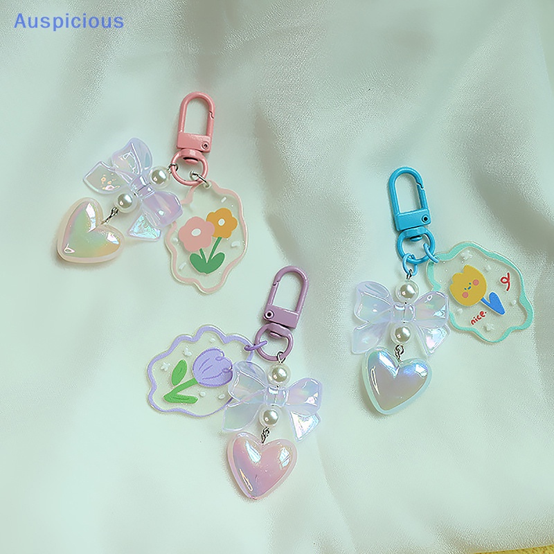 Móc Chìa Khóa / Túi Xách Hình Hoa Tulip Trong Suốt Thời Trang Cho Nữ