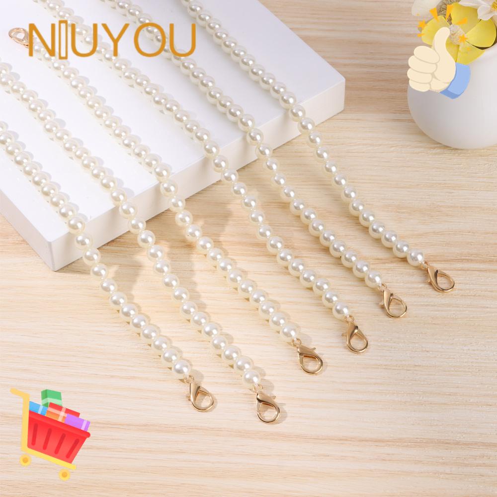NIUYOU Dây Đeo Túi Xách Dạng Chuỗi Hạt Ngọc Trai Thời Trang DIY