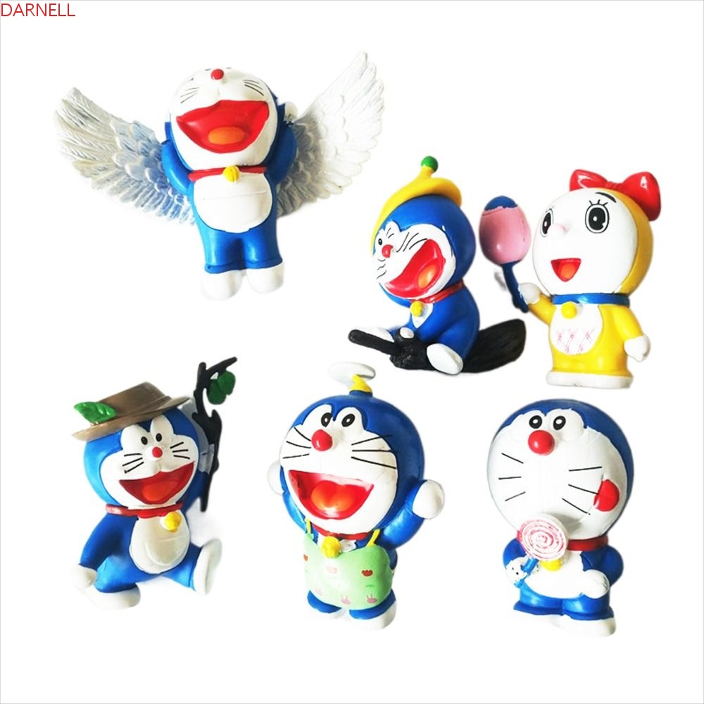 DARNELL Đồ Chơi Mô Hình Nhân Vật Doraemon Dễ Thương Dùng Làm Quà Tặng Sinh Nhật Cho Bé