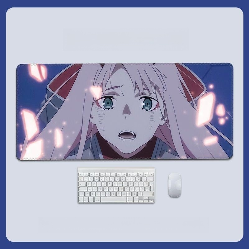 Tấm Lót Chuột Và Bàn Phím in Hình Darling in the FRANXX Hai Chiều Màu Hồng Dễ Thương