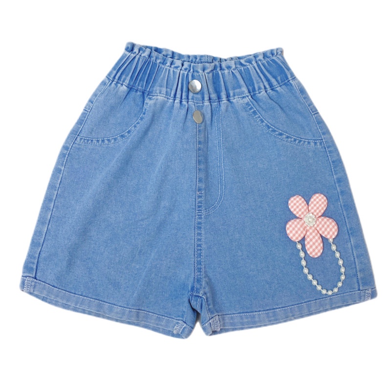 Quần Short denim Mỏng Mùa Hè Phong Cách Mới Cho Bé Gái