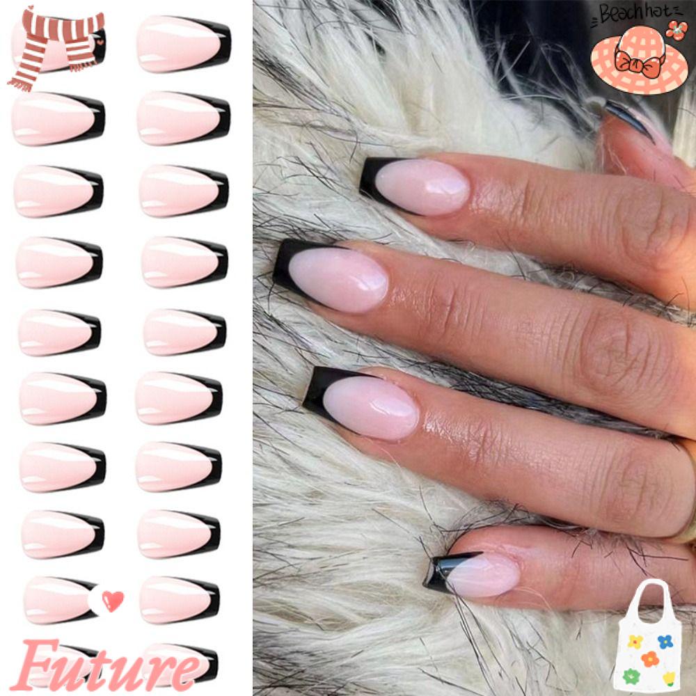 FUTURE Bộ 24 Móng Tay Giả Có Thể Tháo Rời Tiện Dụng DIY