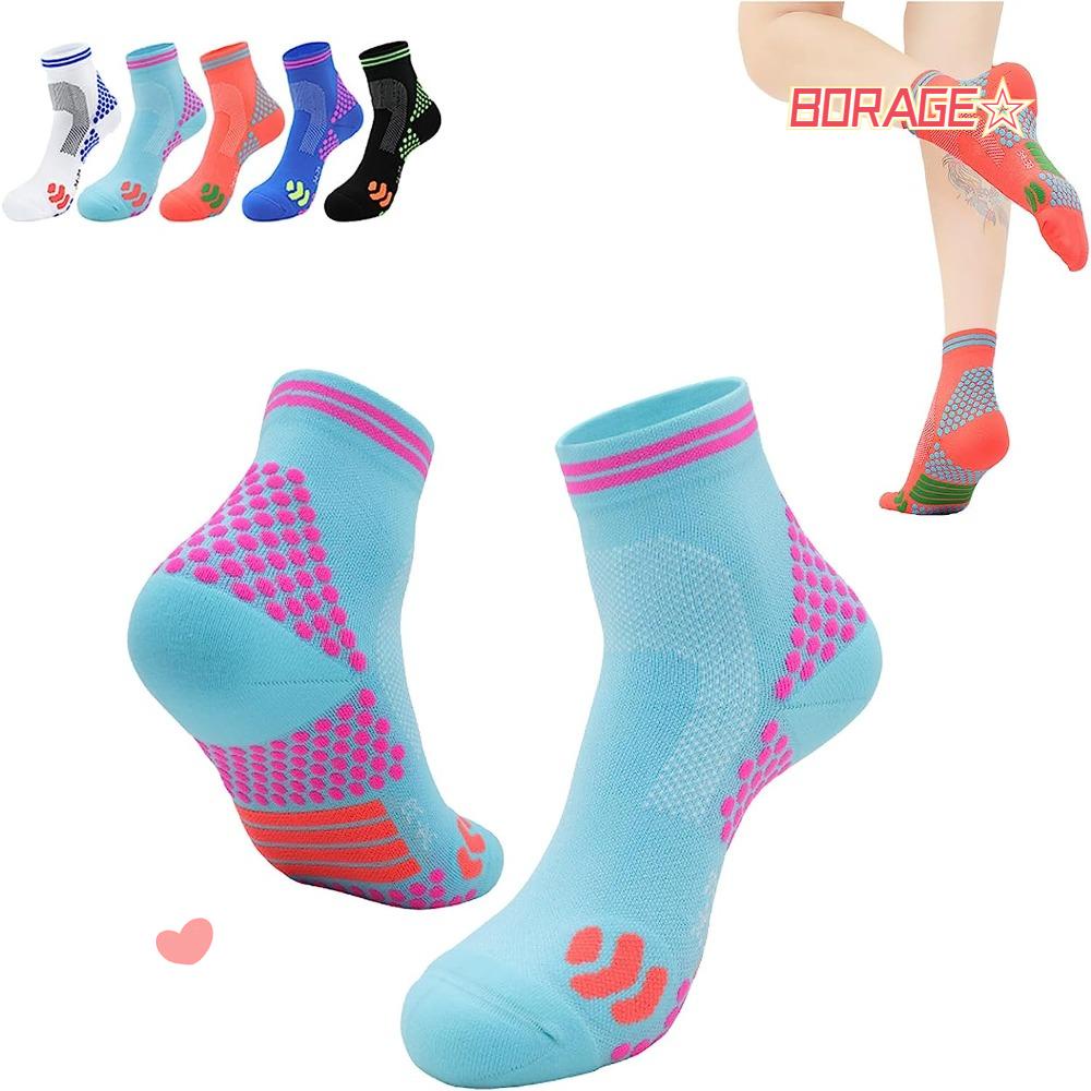 BORAG Vớ Cotton Nén Co Giãn Thoáng Khí Chống Mệt Mỏi Hỗ Trợ Gót Chân Cho Nam Và Nữ