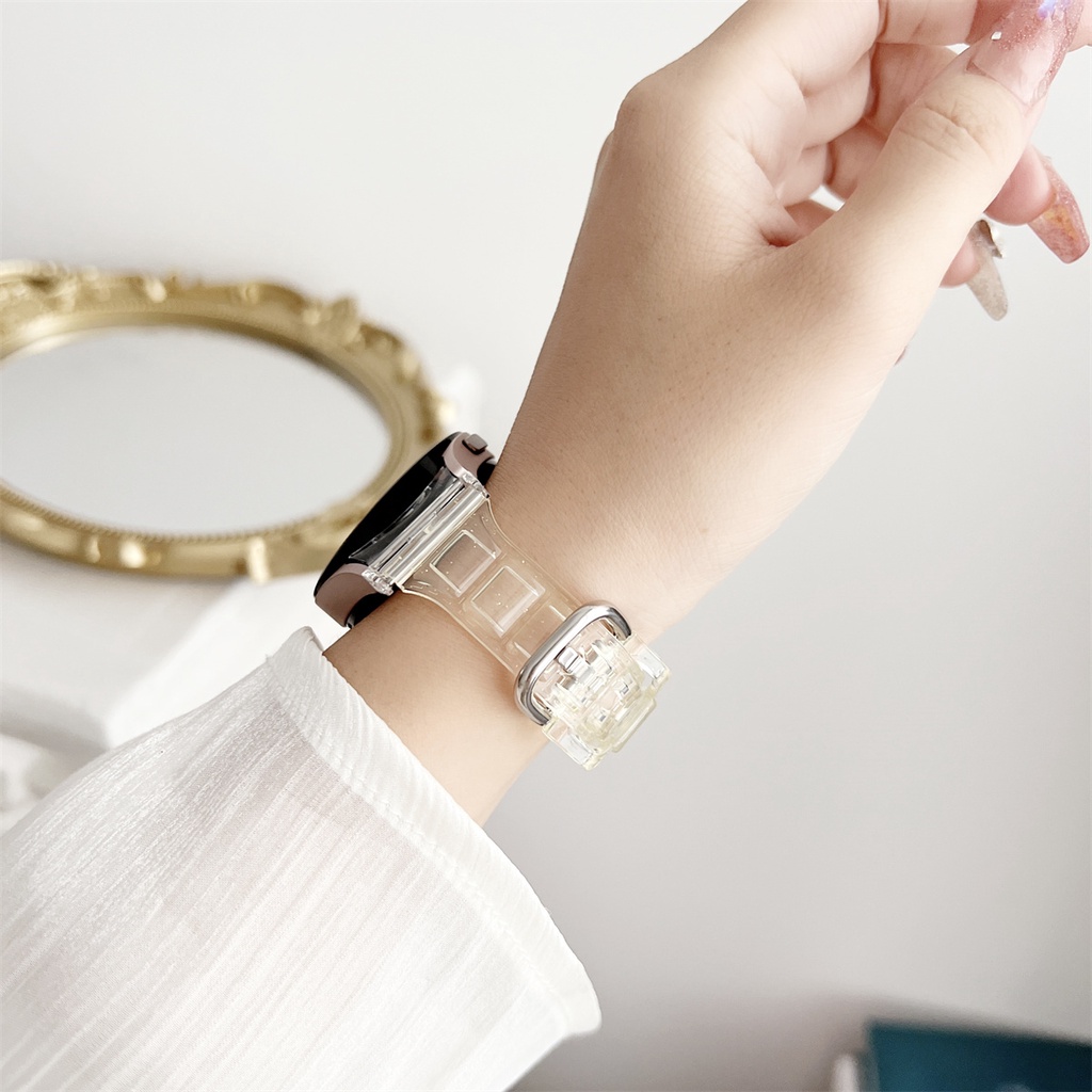Dây Đeo Silicon Trong Suốt Thay Thế Cho Đồng Hồ Thông Minh Samsung Galaxy Watch 4 5 44mm 40mm Galaxy Watch 5 Pro 45mm