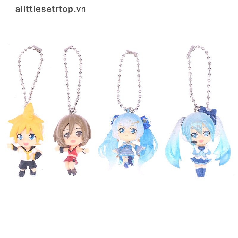 Alittlesetrtop 1pc 4cm hatsune miku keychain keyring quà tặng kawaii cho bé gái hình anime dễ thương.