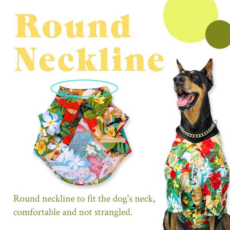 HamshMoc Đầm Mềm Nhẹ Thoáng Khí In Họa Tiết Dễ Thương Siêu Bền Cho Thú Cưng