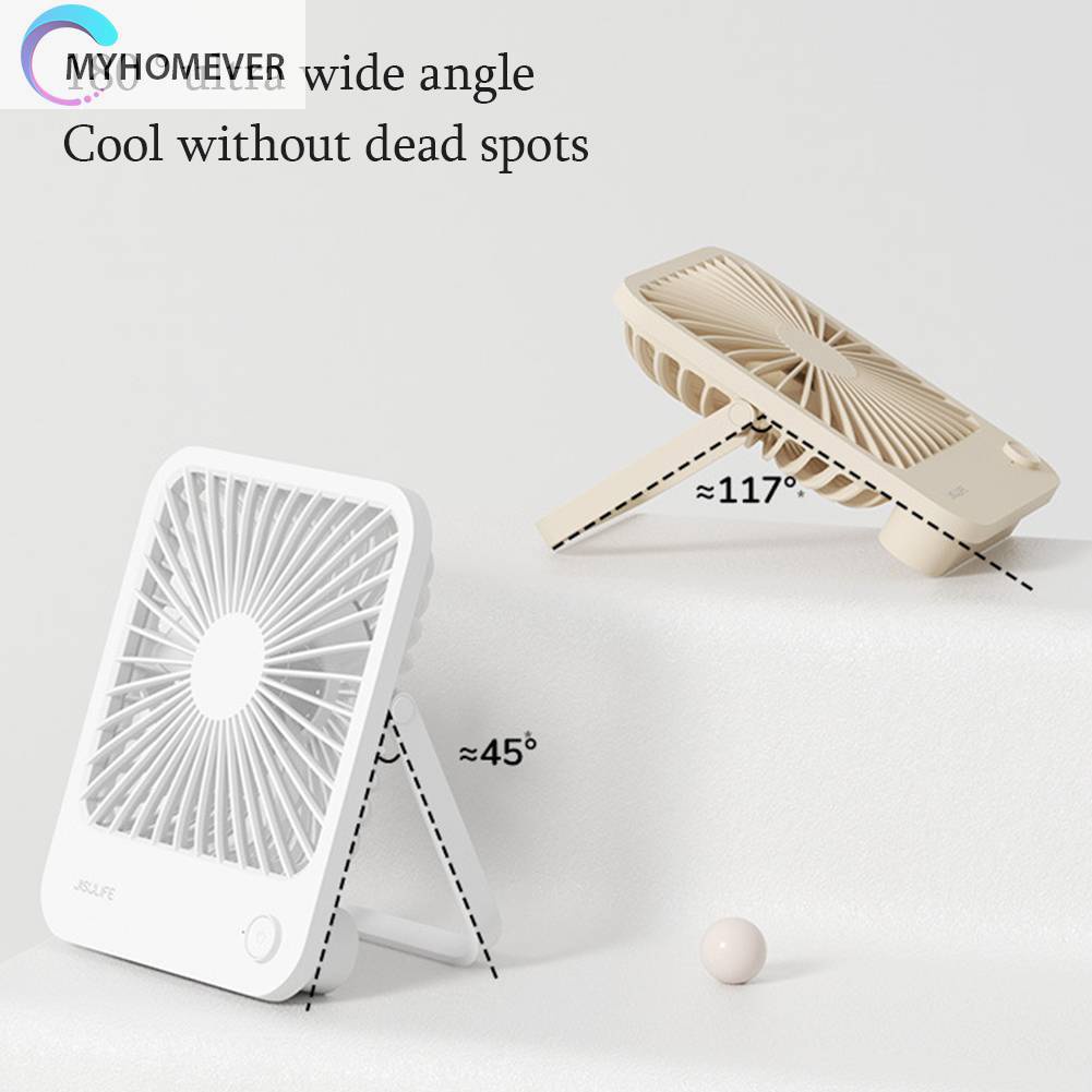 Quạt Làm Mát Để Bàn 4 Tốc Độ Yên Tĩnh 2000mAh / 4500mAh Có Thể Gập Lại