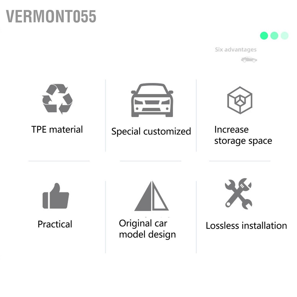 Vermont055 2 Chiếc Hộp Bảo Quản Gầm Ghế Ngồi Tổ Chức Khay Đựng Thay Thế Cho Mẫu Tesla Model Y 2020‑2023