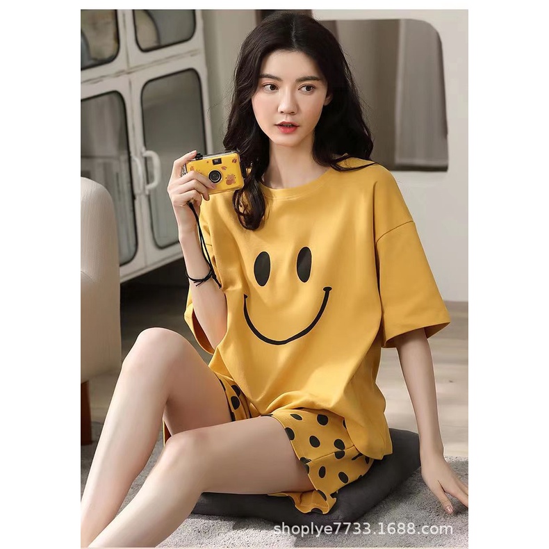 Bộ Đồ Ngủ Ngắn Tay Họa Tiết Hoạt Hình Thời Trang Mùa Hè 2023 Lff0704