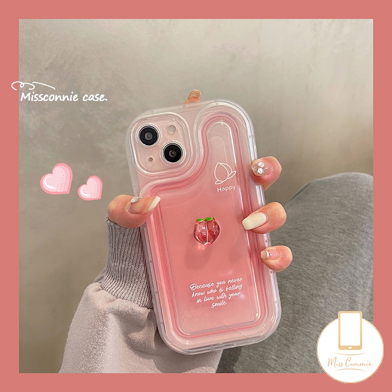 Ốp Điện Thoại Tpu Mềm Chống Sốc Hình Quả Đào 3D Cho IPhone 11 XR 11 12 14 13 Pro MAX 7plus X XS MAX 7 8 Plus SE 2020