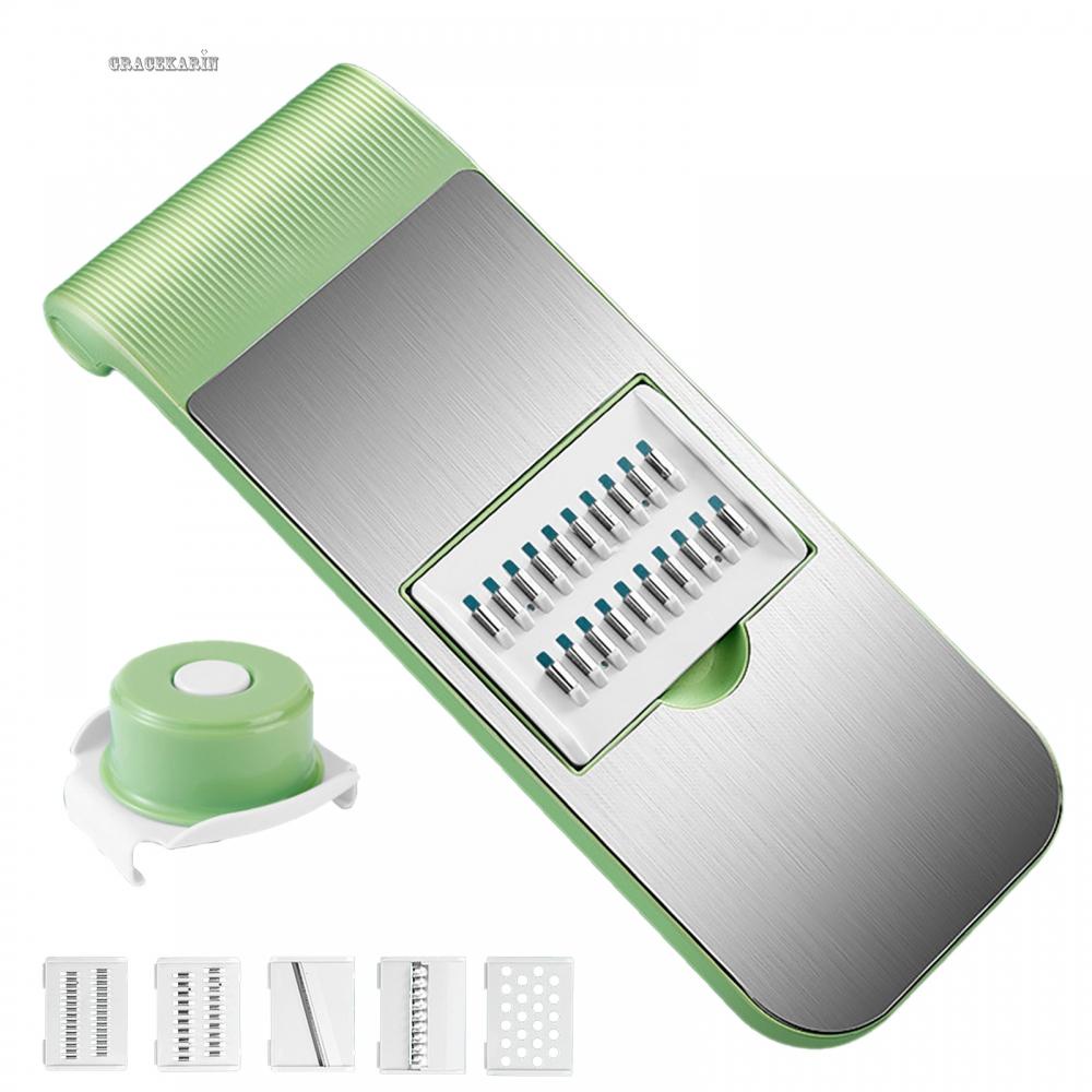 【GRCEKRIN】Vegetable Cutter Set ABS+stainless Steel Home Supplies Multi-function Slicer