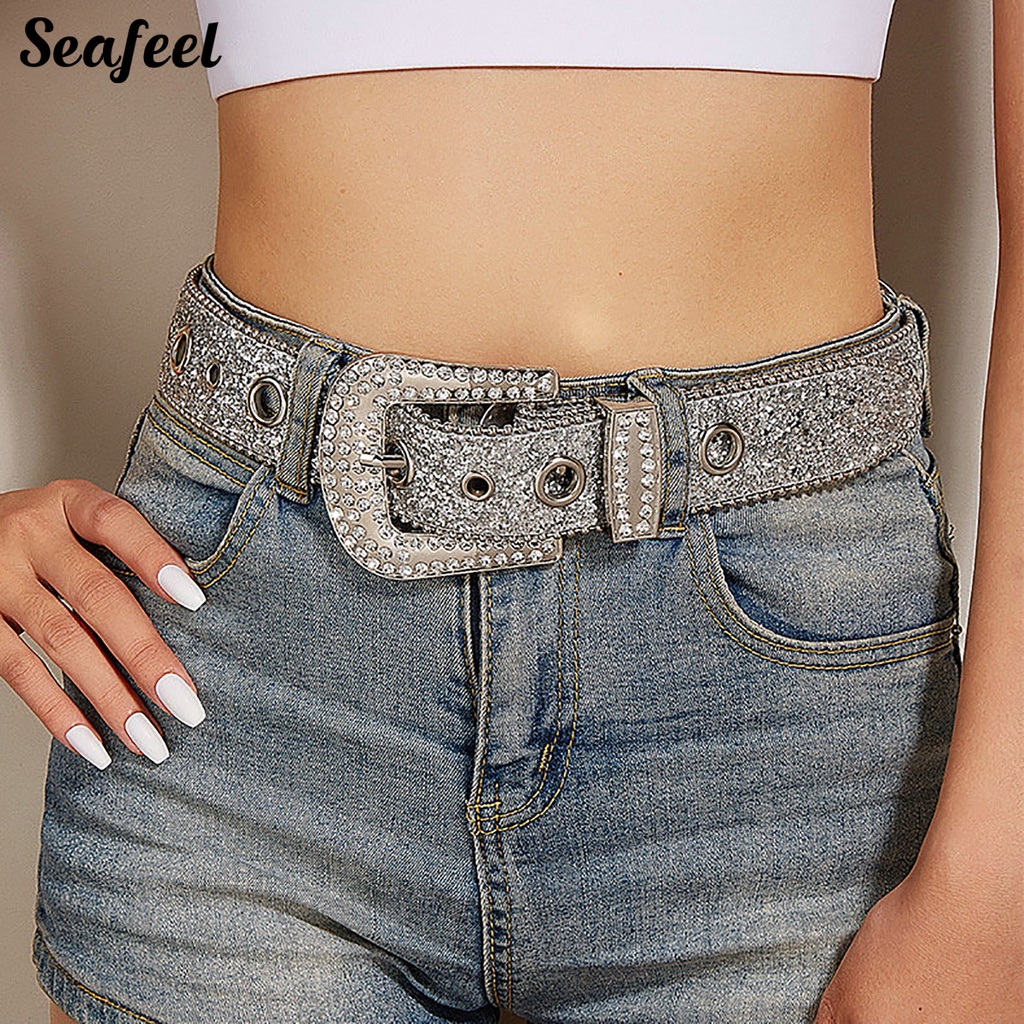 Móc Cài Áo Giả Da Nhiều Lỗ Đính Đá Kim Sa Nhiều Màu Tùy Chỉnh Thời Trang Cho Nữ