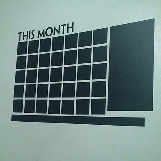 Bảng Đen Dán Tường Ghi Lịch Tháng Trang Trí Nhà Cửa / Văn Phòng